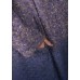Boho Blue Print Pockets Fine Cotton Filled Winter wrap coat