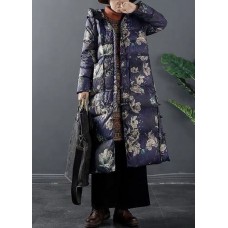 Fitted Purple Pockets thick Duck Down Winter down coat