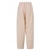 Women Cotton Solid Color Casual High Waist Pants With Pocket
